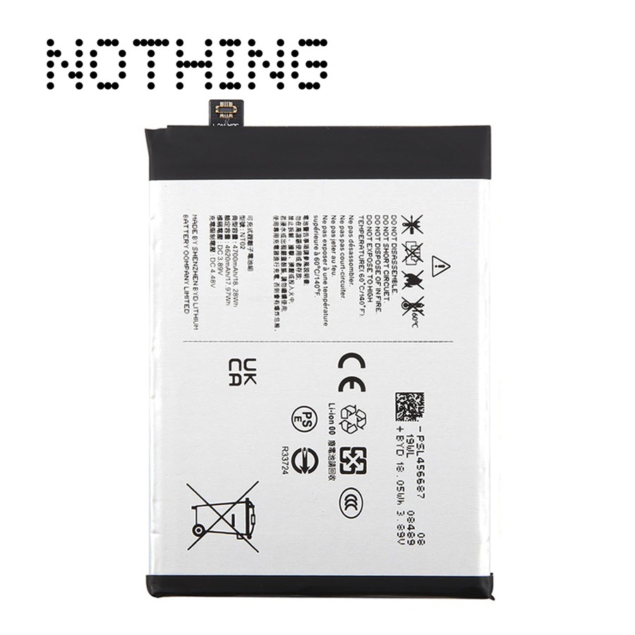 Baterai Nothing Phone 2 | NT02 4700mAh 3.89v | Garansi 6 Bulan