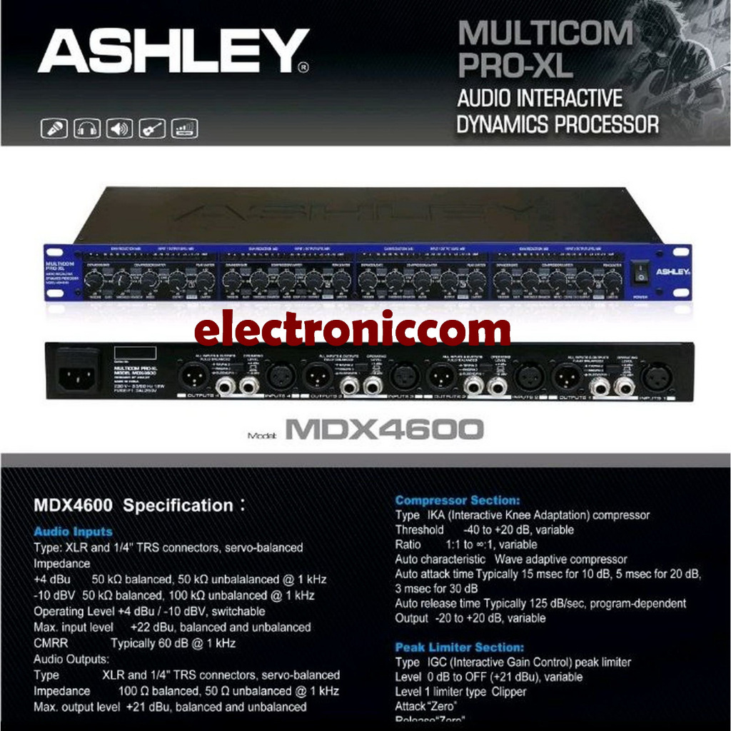 ASHLEY COMPRESOR LIMITER MDX4600 MDX 4600 ORIGINAL
