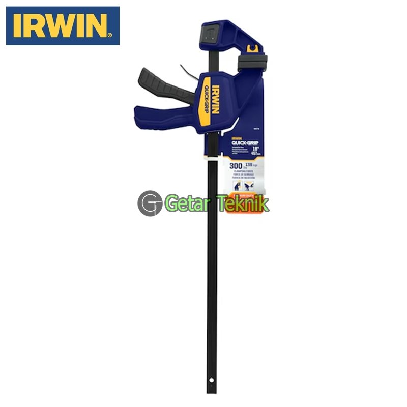 Clamp 18 inch Irwin 1964719 IRWIN QUICK GRIP Medium Duty Bar Clamp/Spreader 300 lb
