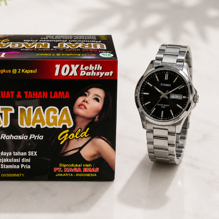 NAGA Jam Tangan Pria Expedition 6860 Automatic Original GOLD
