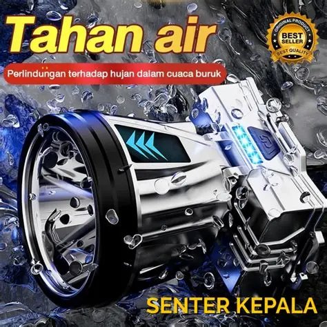 [TAHAN AIR] Senter Kepala 300Watt Super Terang  dan Senter Hiking Super jauh Tahan Lama Headlamp gun