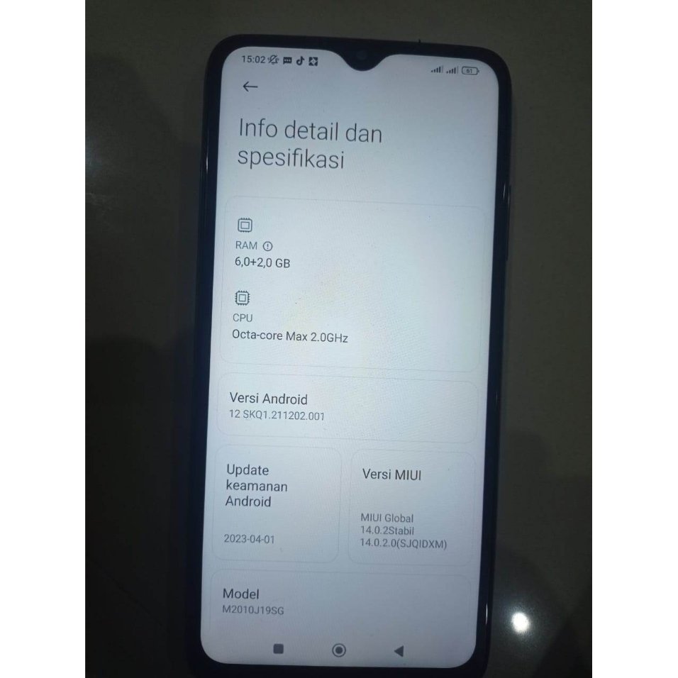 hp xiaomi redmi 9T ram 6/128 bekas second murah handphone seken