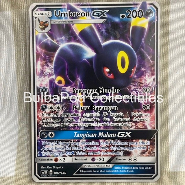 Pokemon TCG Indonesian Umbreon GX AS1D 082/140 GX Starter Deck Hantaman Pertama