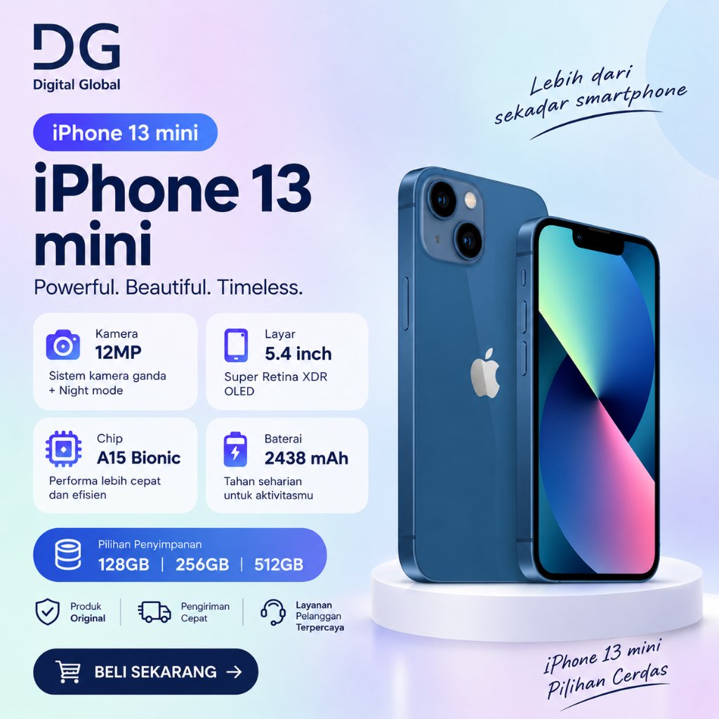 iPhone 13 Mini Second Ori 128GB 256GB 512GB All Varian Bekas Like New Good Condition