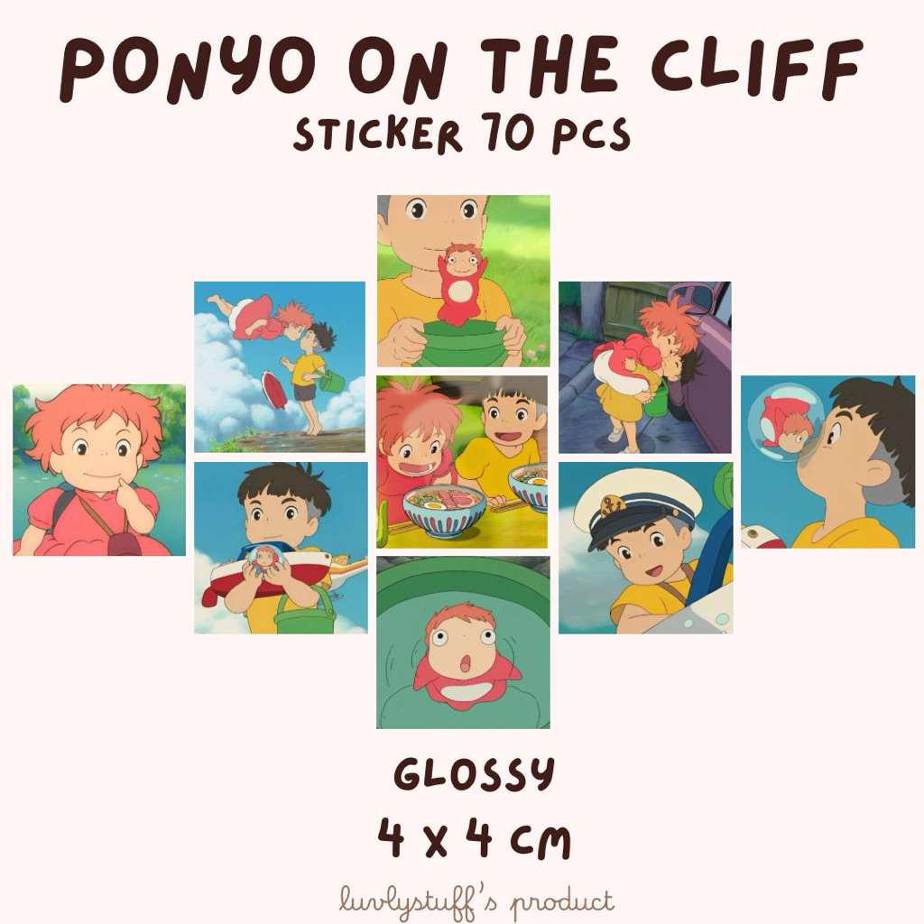 [70pcs] PONYO STICKER DECO || ANIME STIKER CUTE