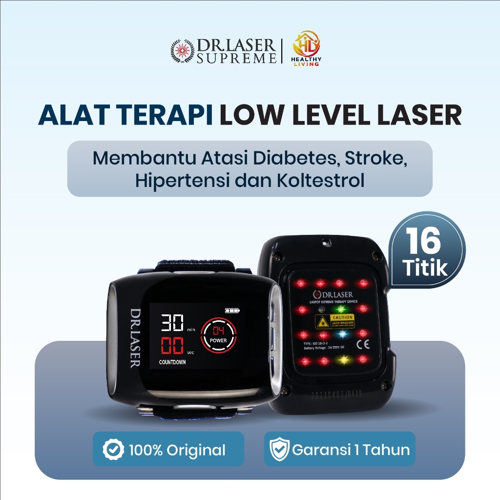 Dr Laser Supreme 16 Titik Alat Terapi Kesehatan Laser Jam Tangan Terapi Jam Laser Terapi Kesehatan A