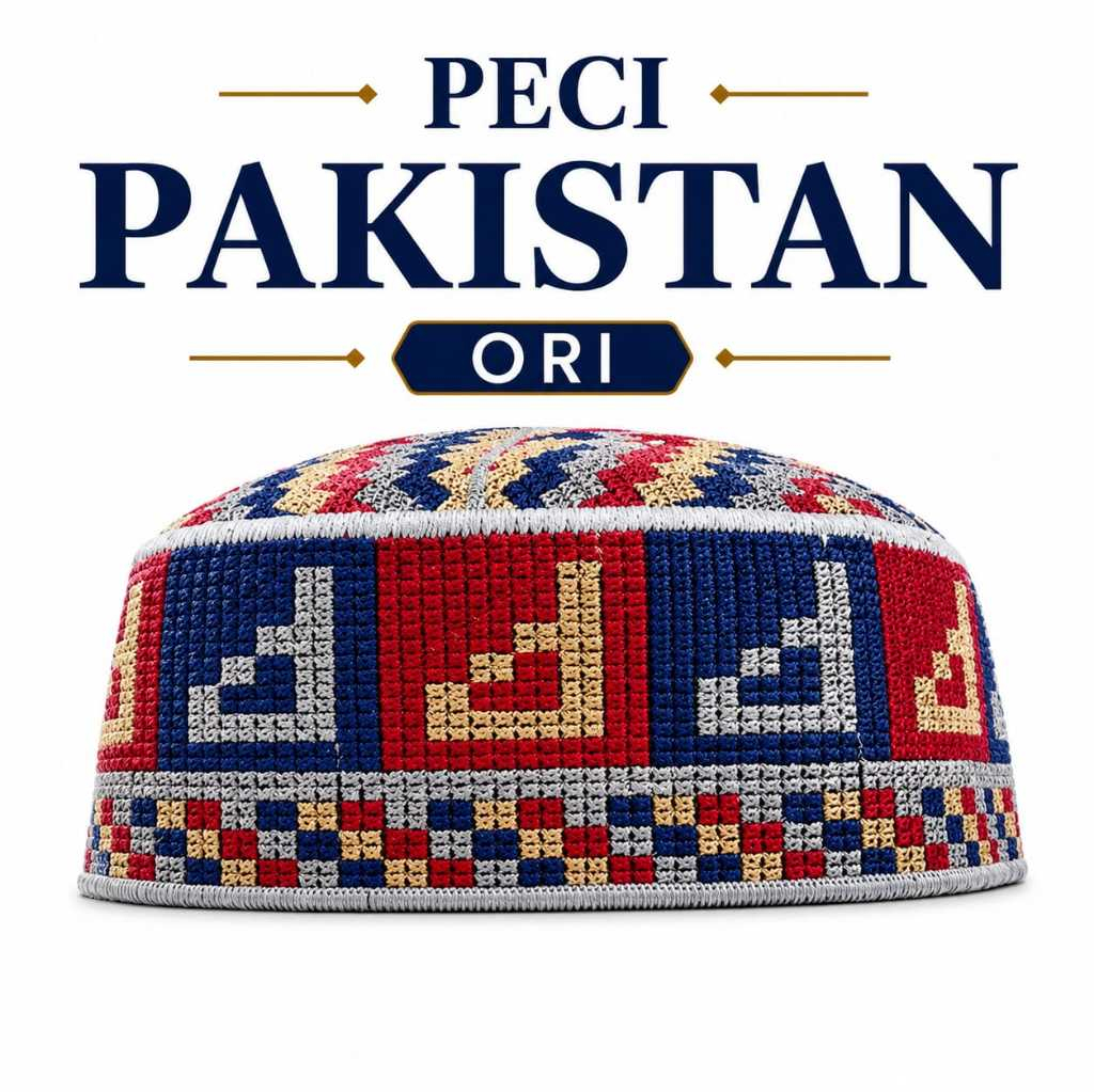Peci Pakistan Ori Motif Bordir