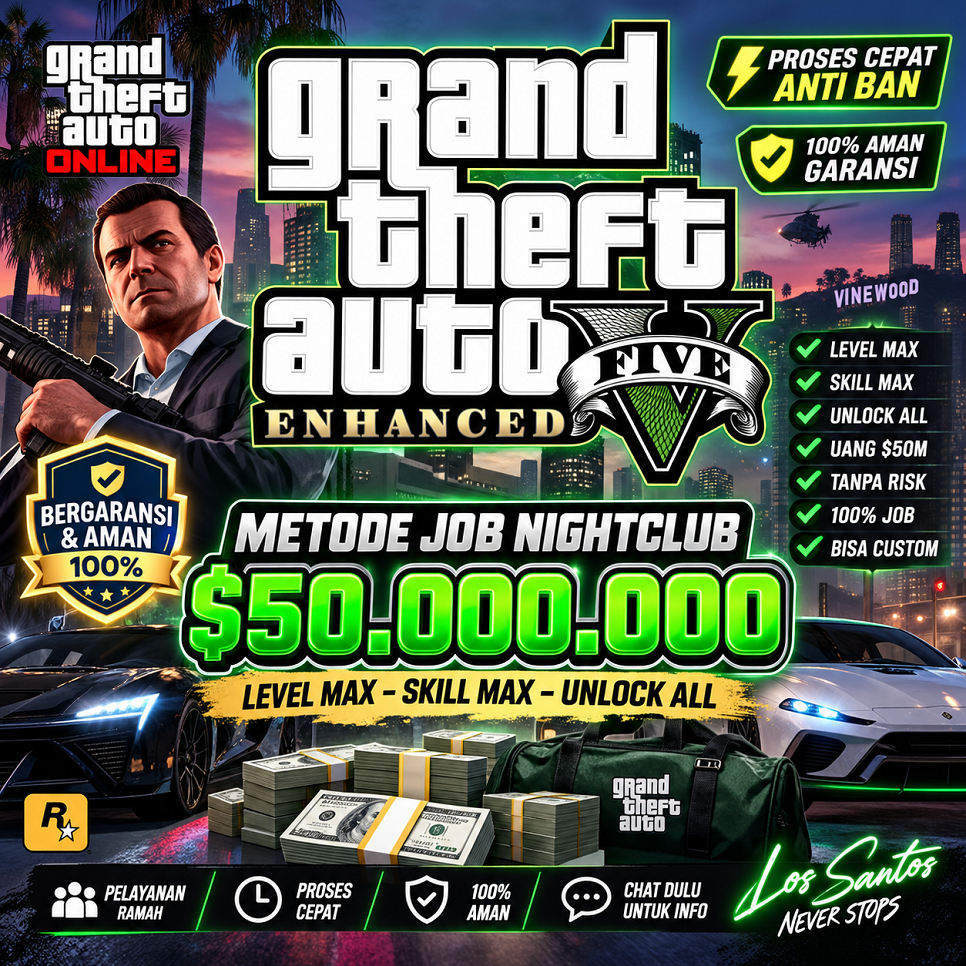 (GARANSI) GTA 5 ENHANCED ONLINE PC - GTA 5 UANG$