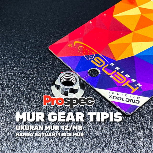 MUR GEAR TIPIS UKURAN MUR 12 M8 ORIGINAL HENG PROBOLT STAINLESS THAILAND