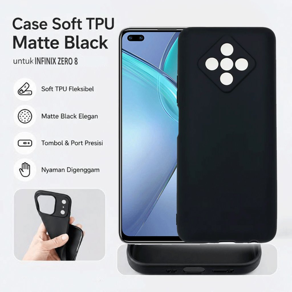 Casing INFINIX ZERO 8 Softcase Slim Matte Hitam