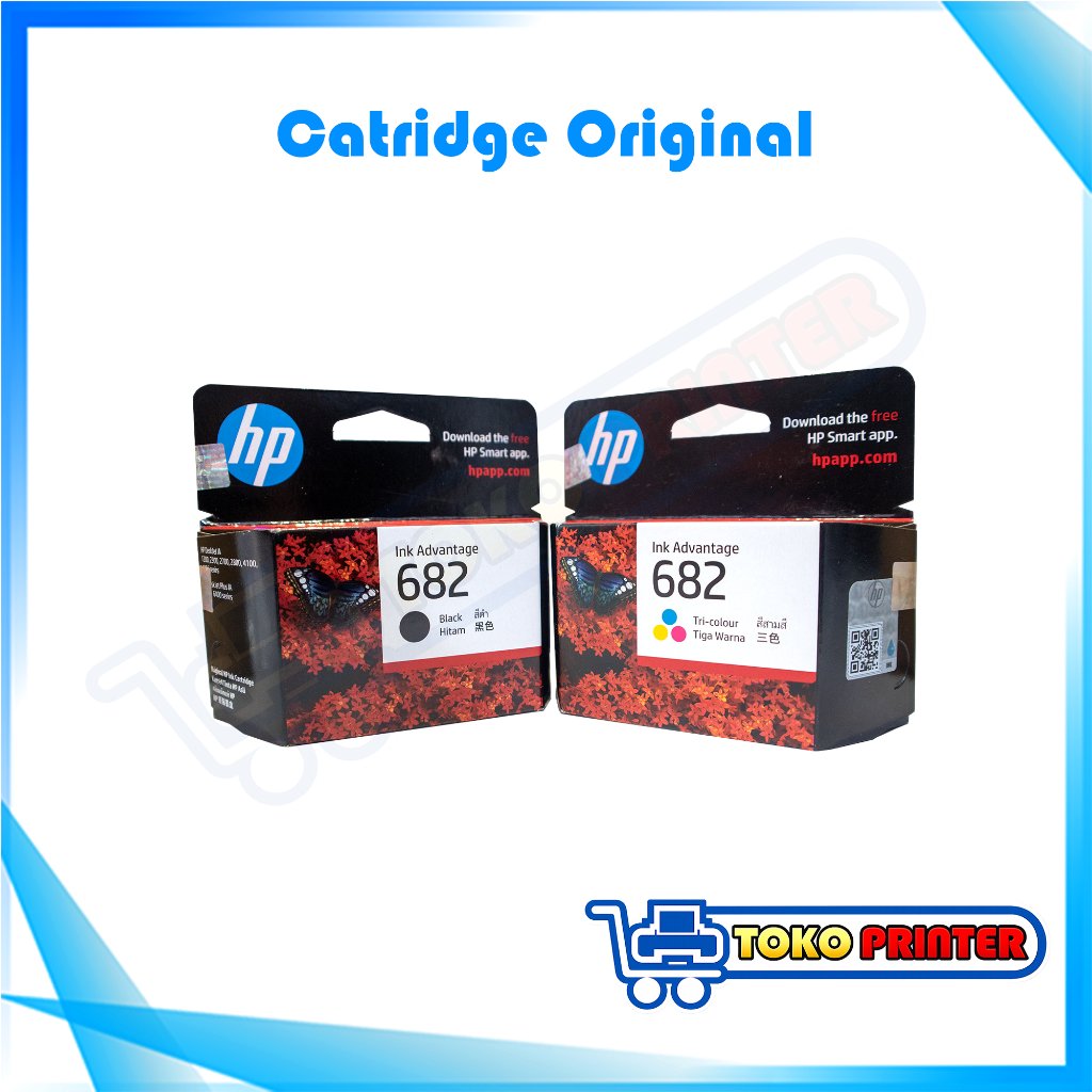 Tinta HP 682 Black/Color Ink Original / Tinta Printer HP 682