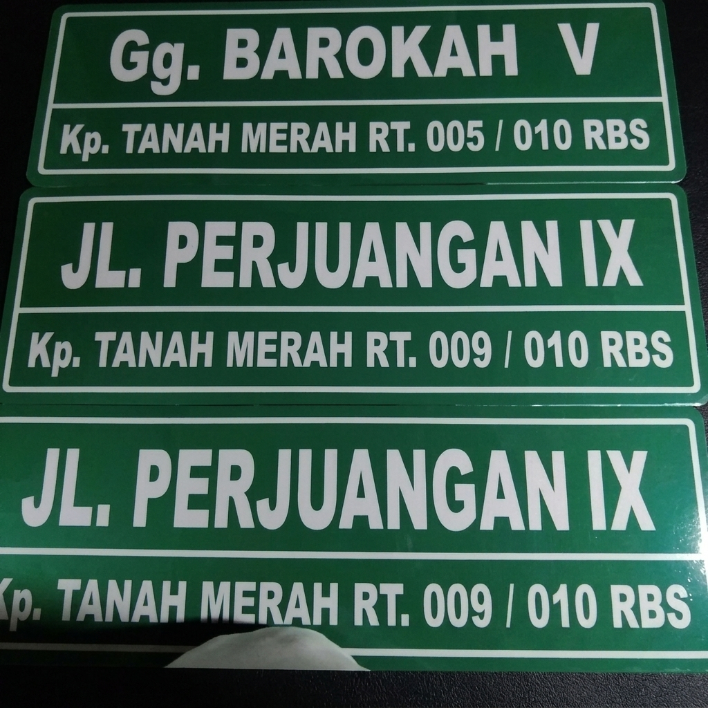 Plang NAMA JALAN Custom