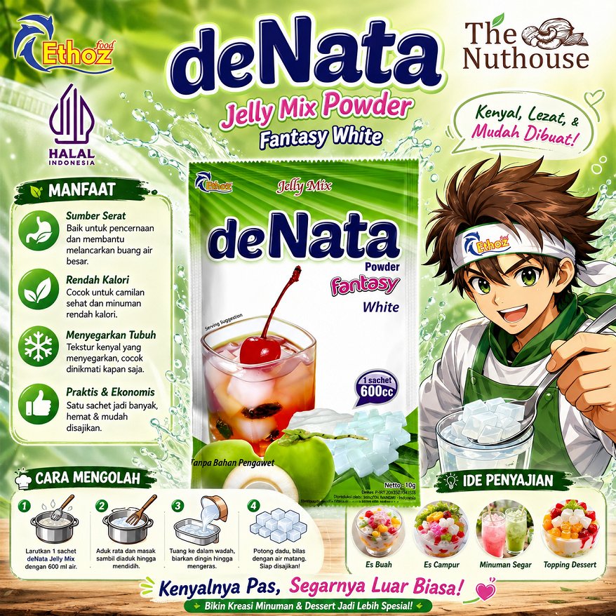 ETHOZ DeNata Jelly Mix Powder Fantasy / De Nata Jeli Bubuk - 1 Sachet 10gr [Halal]