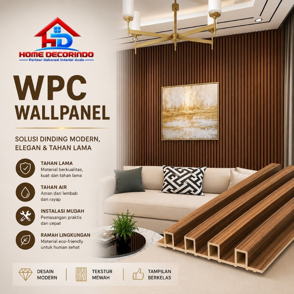 WallPanel  / Wall Panel Dinding WPC Motif Kayu panel dinding kamar tidur / Panel TV
