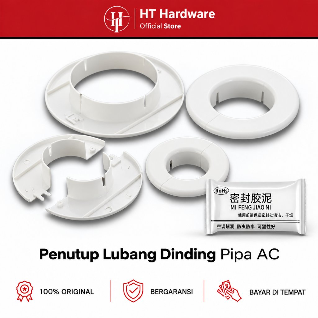 Penutup Lubang Dinding Pipa AC / Lem Penutup Lubang dinding AC HT Hardware