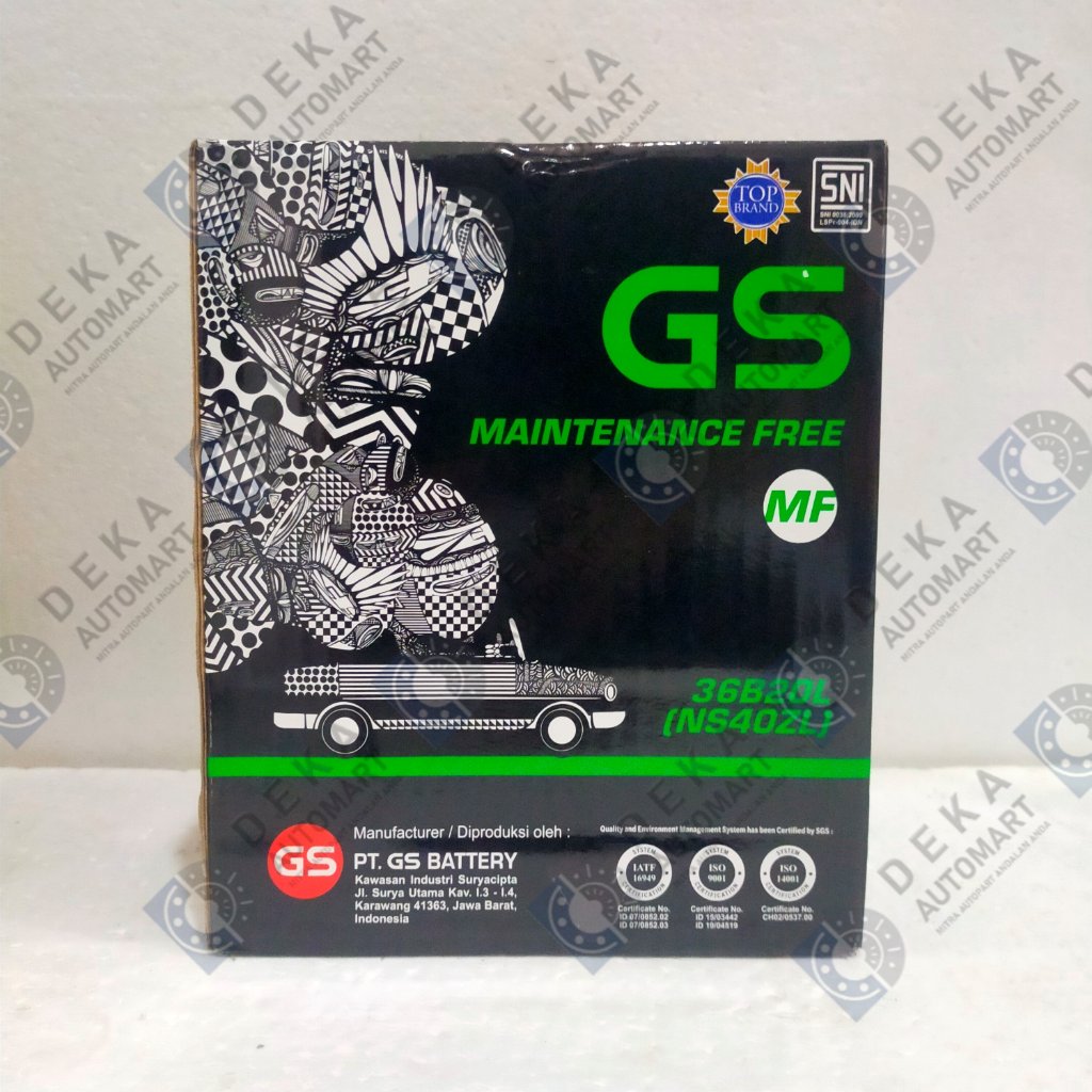 Aki Accu GS MF NS40ZL untuk Calya Sigra; Agya Ayla; Brio; Mobilio; BRV; Corolla series; Altis 02-06 