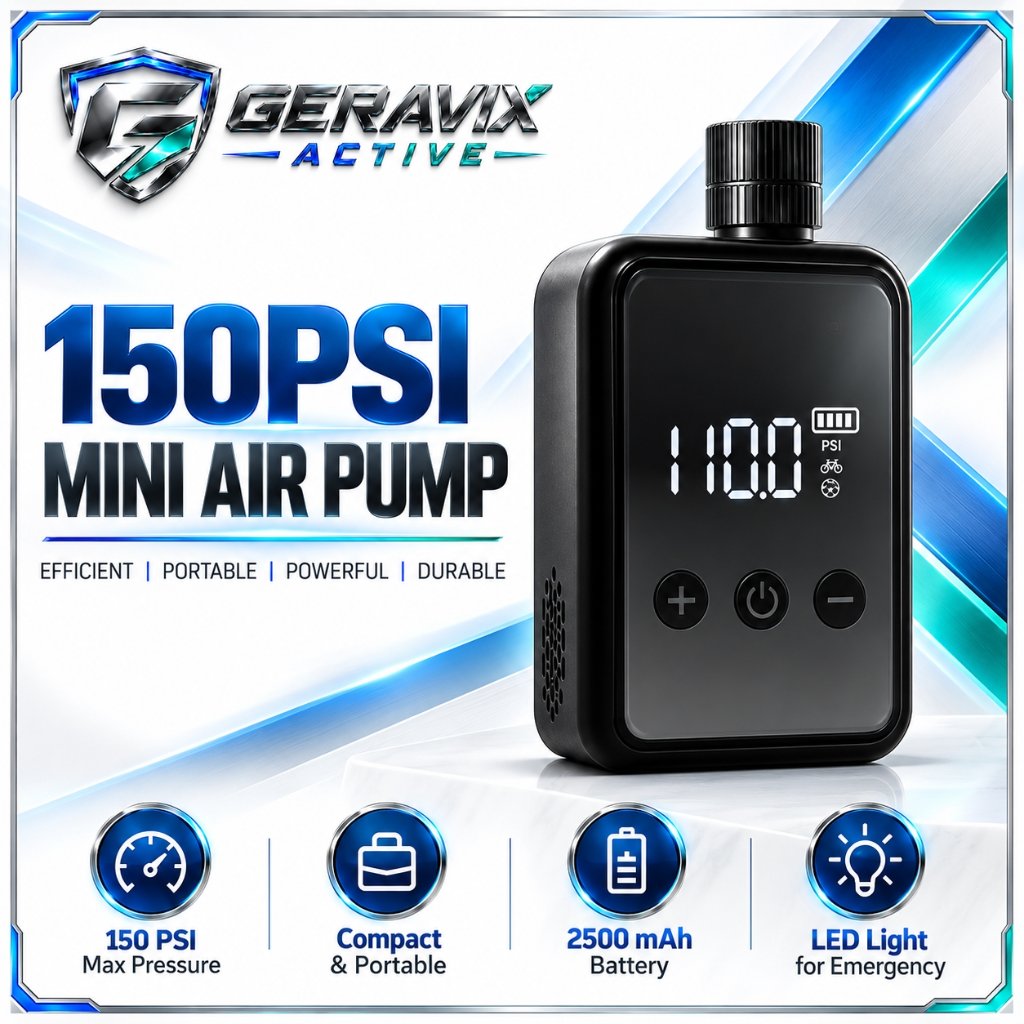 Pompa Ban Sepeda Portable Elektrik 150 PSI Mini Air Pump USB - HW-125