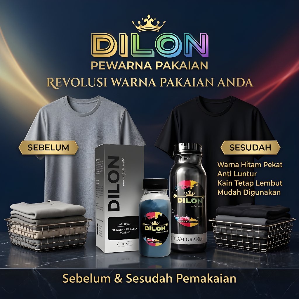 (SUPER) DILON - Pewarna Pakaian / Naptol / Permanen Anti Luntur |Hasil Merata Dijamin