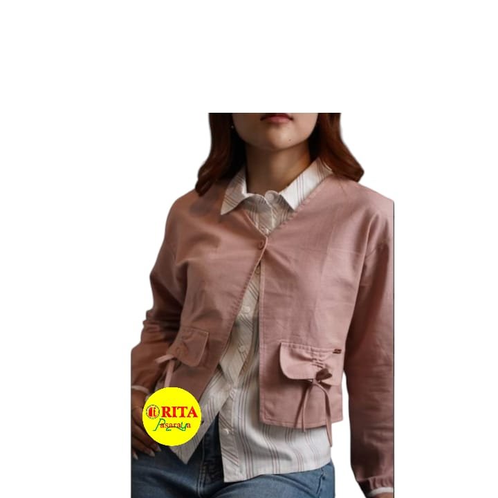Missty Kemeja One Set Saku Pita Katun Kekinian
