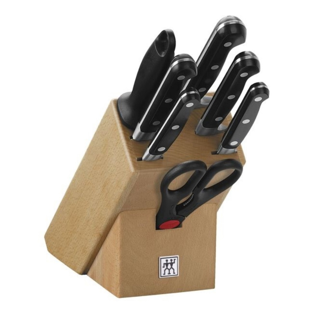ZWILLING Professional S 8-Piece Knife Block Set, Pisau Solingen Made in Germany