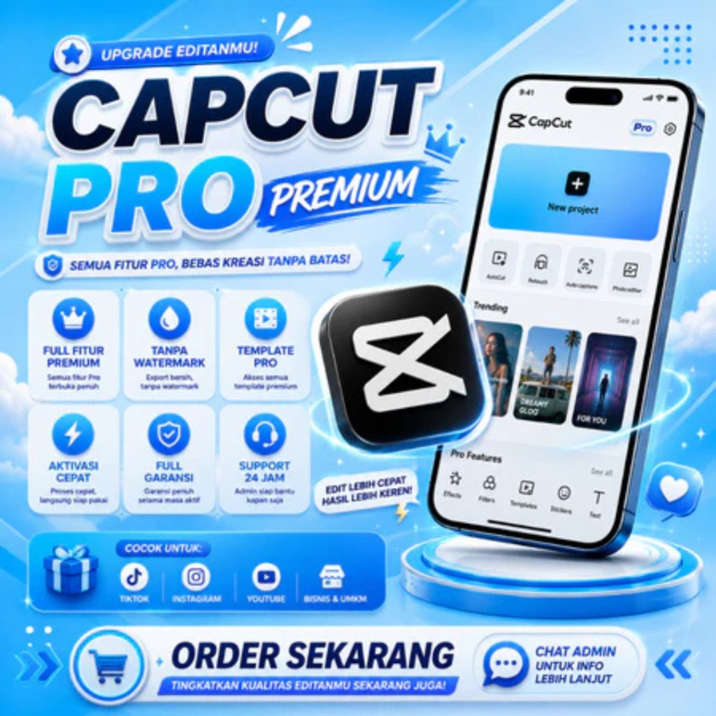 Video Editor CapCut template 8989+ Premium 7HARI | Fitur Pro Terbuka semua