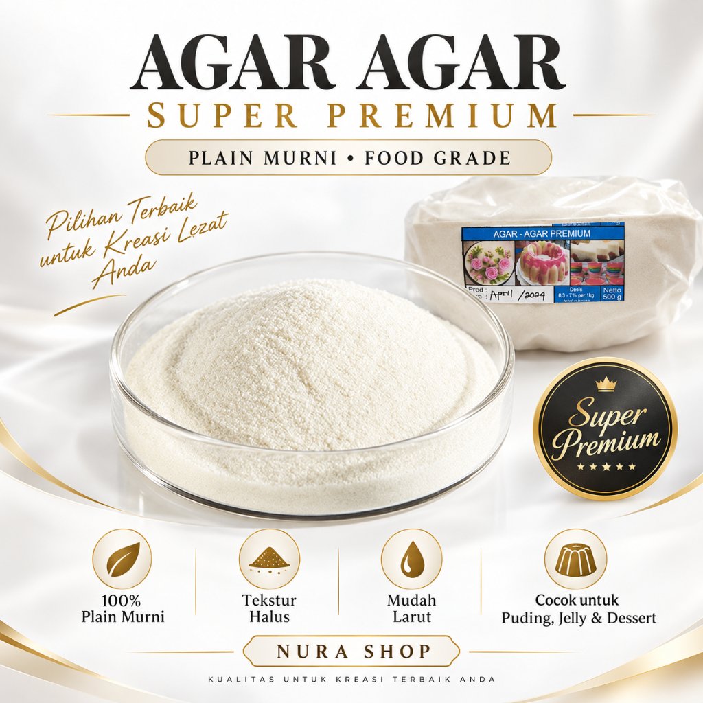 Agar Powder Murni Super Premium dan Agar Premium Plain 1Kg