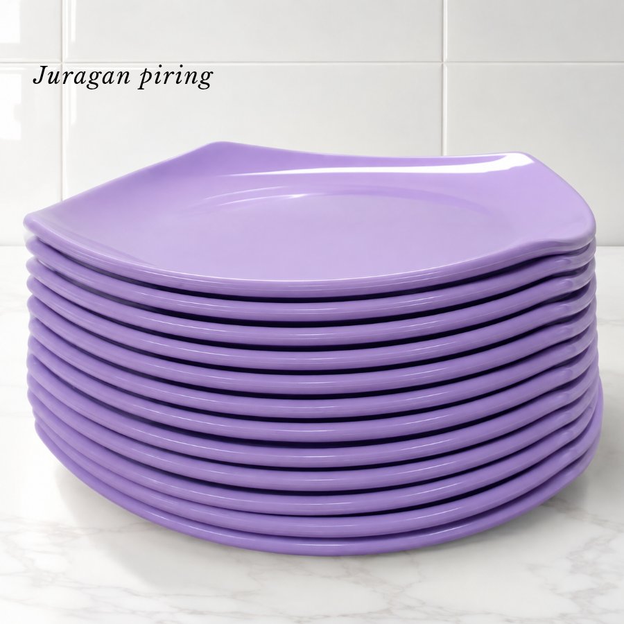 [12 PCS] PIRING MELAMIN JUMBO SEMI MELAMIN 23CM CEPER SEGI SEMI MELAMINE PRASMANAN CATERING