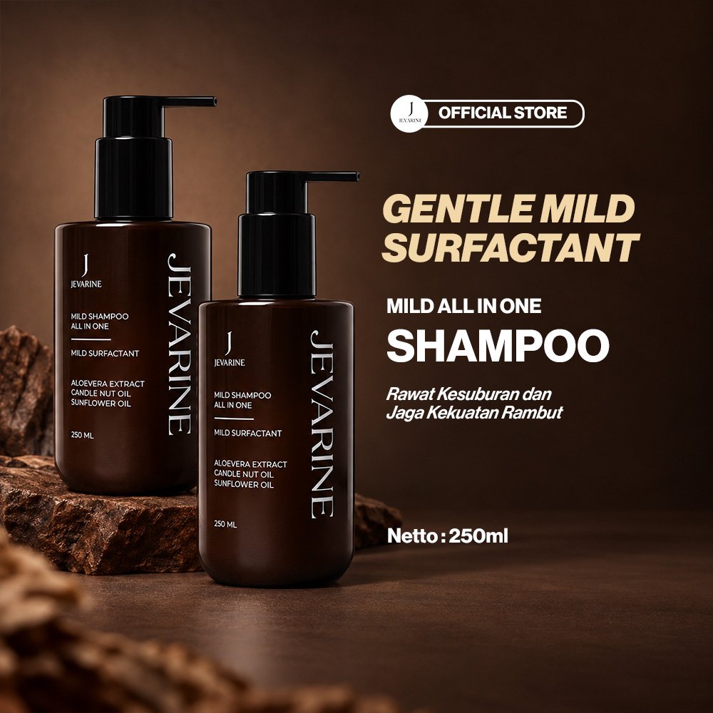 Jevarine Mild Shampo All in One 2PCS -  Merawat Kesuburan Rambut dan Menjaga Kekuatan Rambut