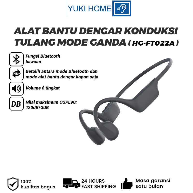 YH Promo Alat Bantu Dengar Bluetooth Bone Conduction, Bisa Streaming Musik & Telepon, Batal Bising O