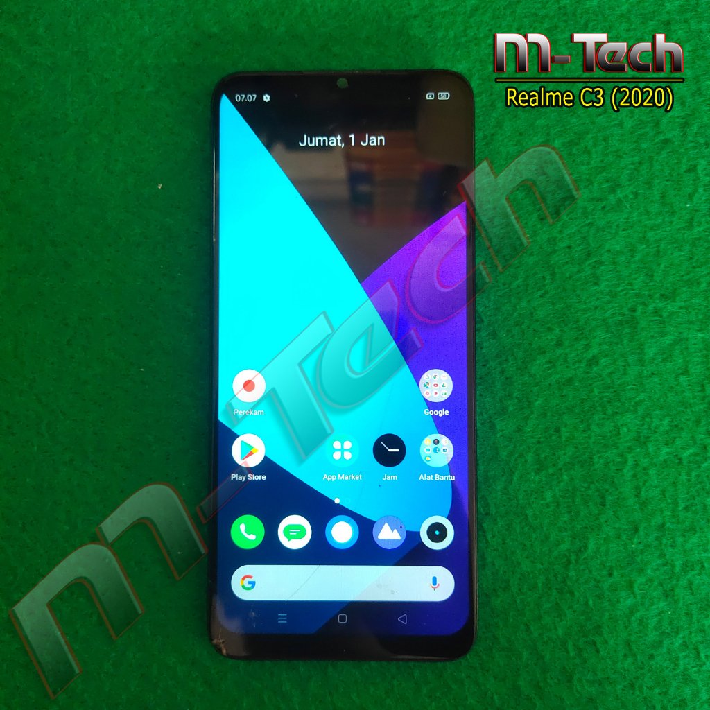 [5521] LCD Plus Frame Realme C3 Hidup Minus Copotan