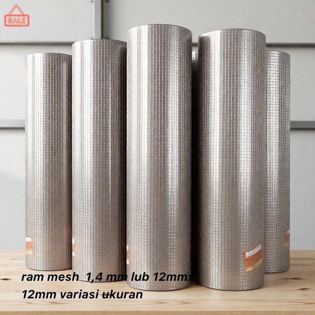 kawat wiremesh galvanis tebal 1,4mm kotak 12x12mm variasi ukuran