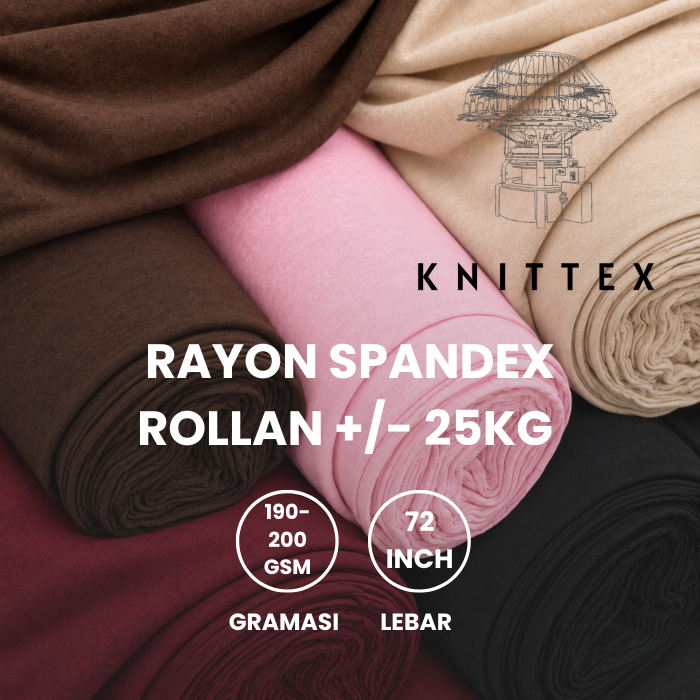 KNITTEX RAYON SPANDEX 1 ROLL PREMIUM | KAIN KAOS, DRESS & KIDSWEAR