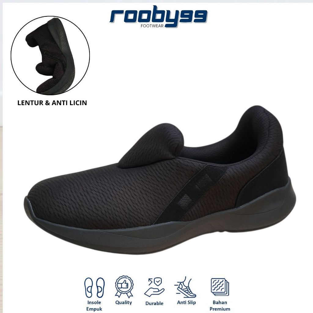 Sepatu Sneakers Pria Sepatu Casual Slip On Sepatu Sport Olahraga Cowok Roxy