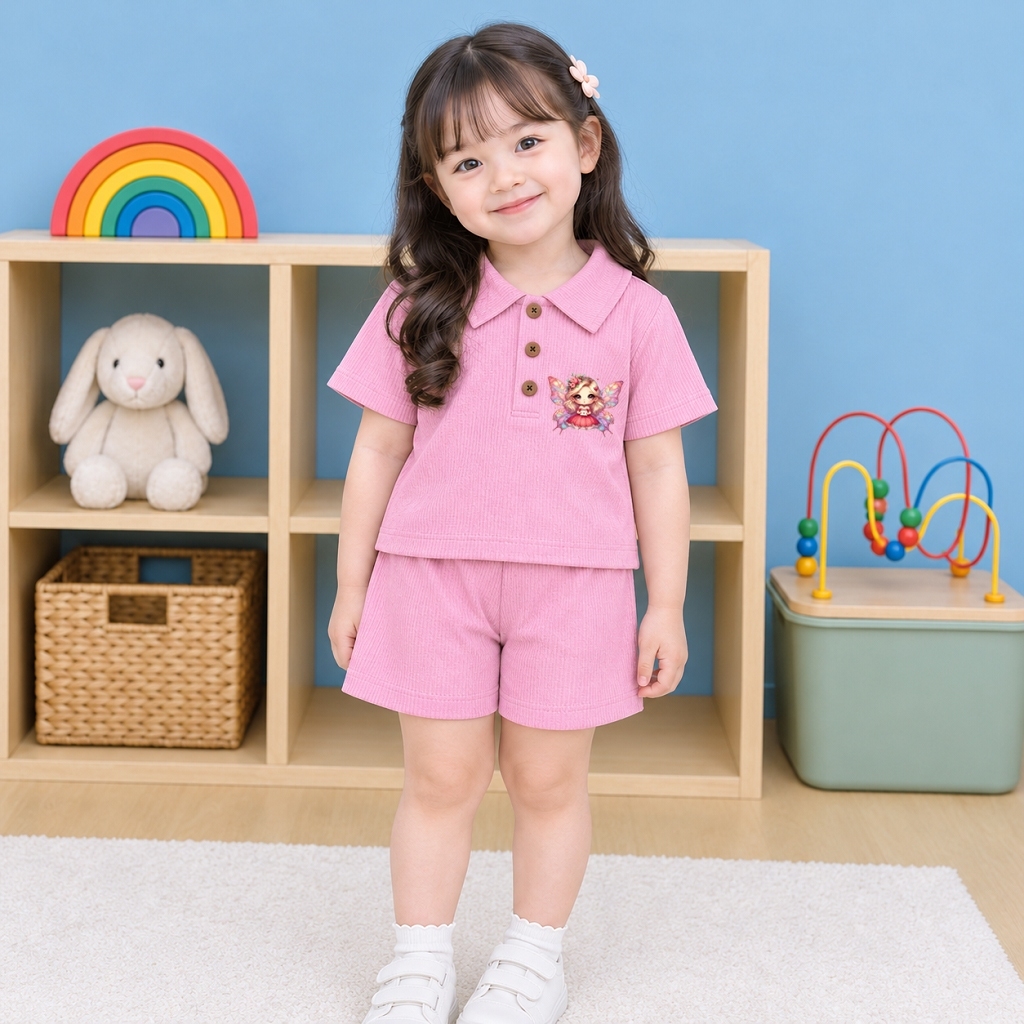 ALESHA - Setelan Anak Unisex Motif Mariposa Knit DTF Terlaris / Fashion Oneset Clara Unisex Terbaru