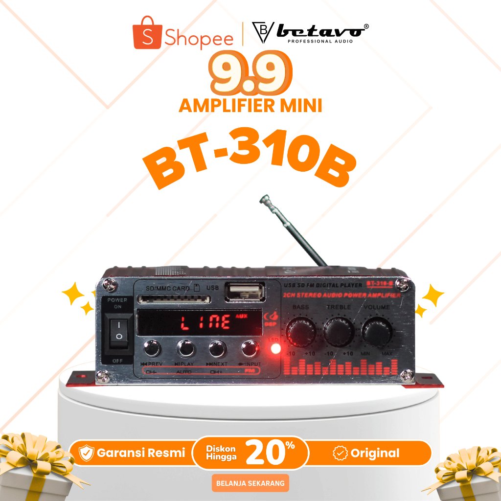 MINI AMPLIFIER BETAVO BT 310 B | Anttena | Radio FM