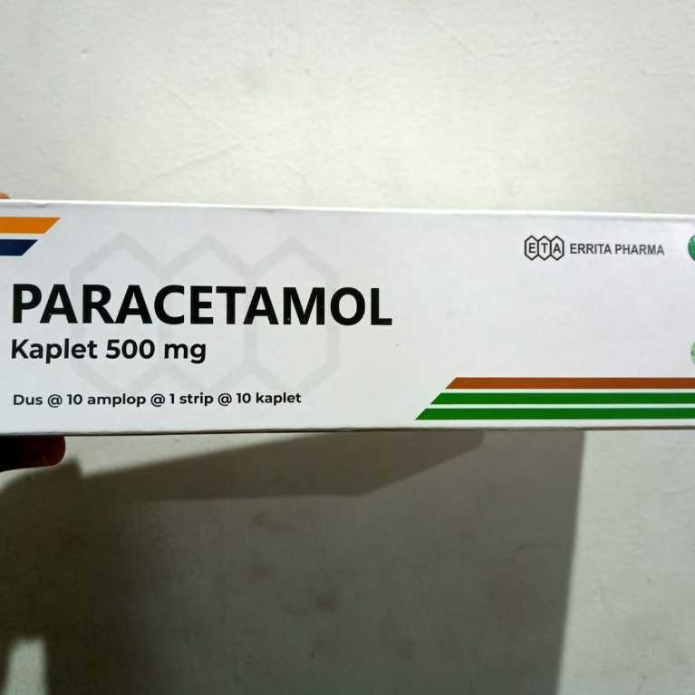 1 BOX PARACETAMOL TABLET GENERIK ERRITA FARMA ISI 100 TABLET