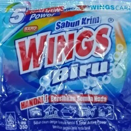 1 Sachet | Sabun Colek Sachet Wings Biru / Ekonomi WB350 60gr [1RB AN]