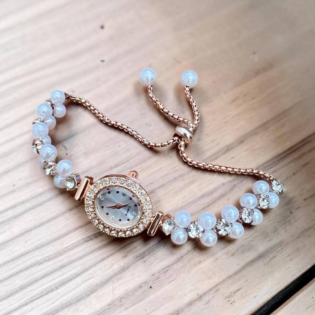 Jam Serut Wanita Mutiara Oval