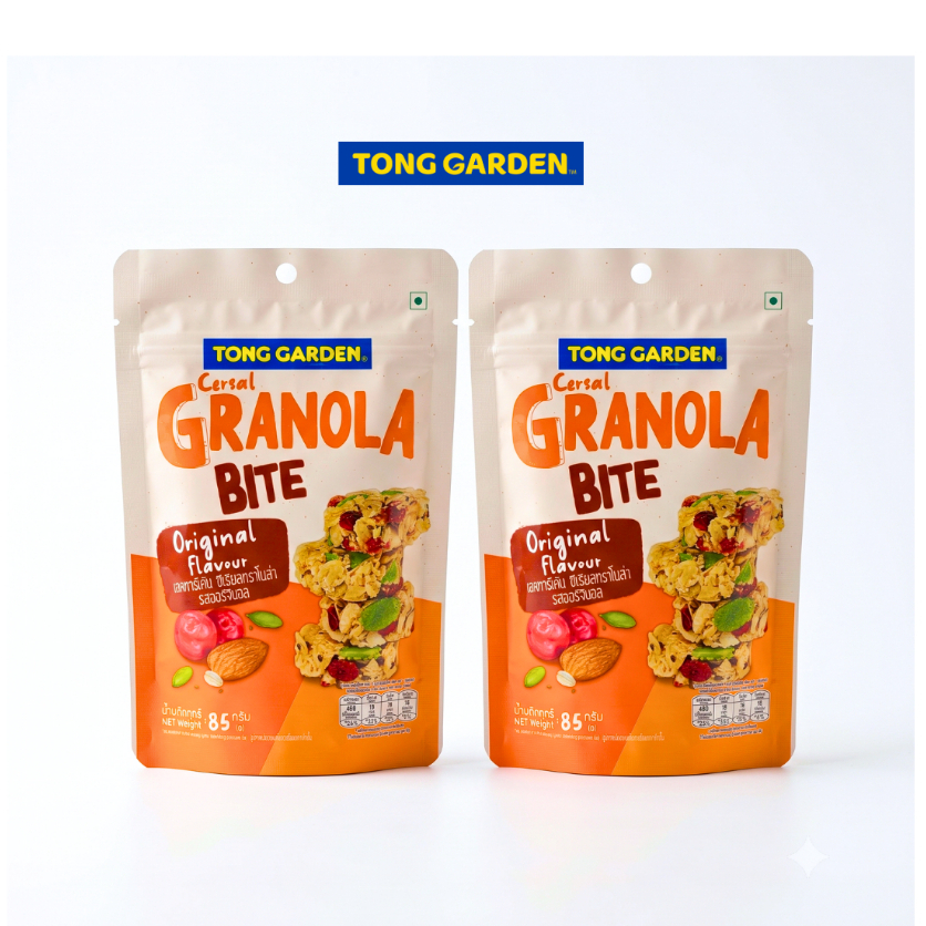 2 PCS - Tong Garden Granola Bite Original - Granola Rasa Original 85 g