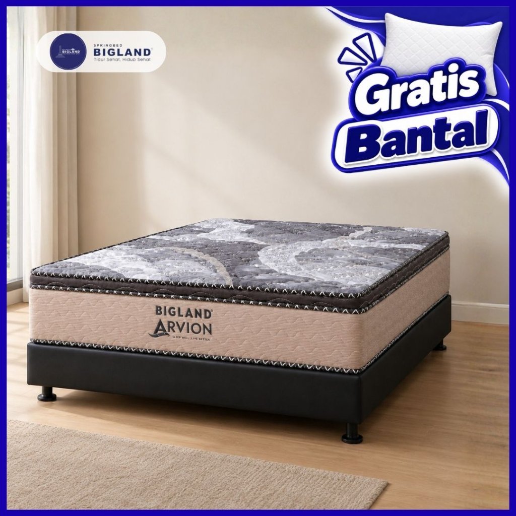 Kasur Springbed Arvion by Bigland - Tebal 30cm - Ukuran 100x200, 120x200, 140x200, 160x200, 180x200,