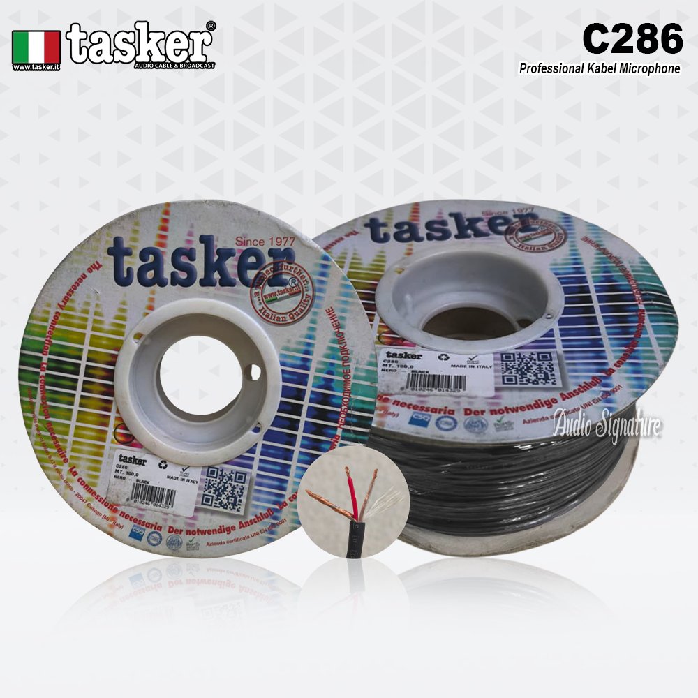 Kabel Head Kecil Microphone Mic Stereo Isi 3 TASKER C286 | C 286 Original Harga Eceran Meteran 1 Met