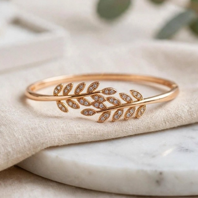 gelang xuping asli mata daun gelang tangan wanita dewasa model daun mata klasik abadi vintage awet t