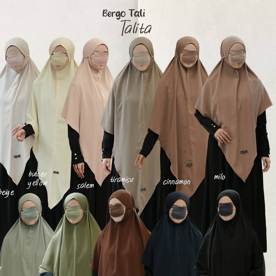 Bergo Talita by Azda Khimar Jilbab Kerudung Hijab Syari Harian