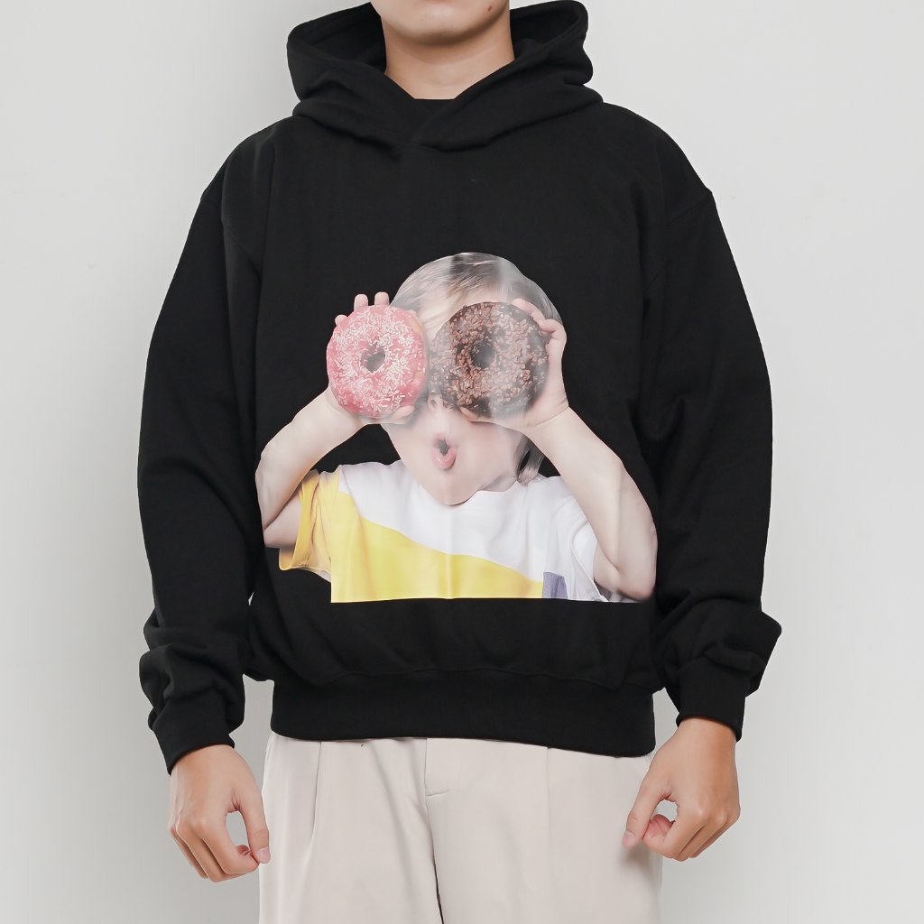 Hoodie ADLV BOY DONUT CHOCOLATE BLACK HOODIE 100% ORIGINAL