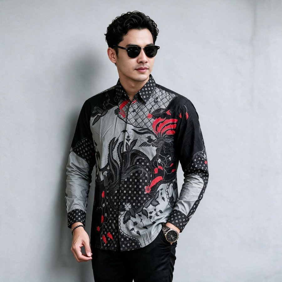 Zeen Hello - Kemeja Batik Pria Premium Lengan Panjang