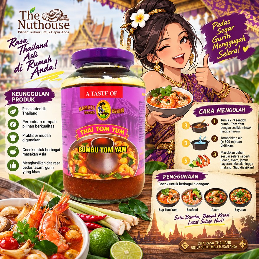 MAMATA Thai Tom Yum / Bumbu Tom Yam / TomYam Paste / TomYum 675gr [HALAL]