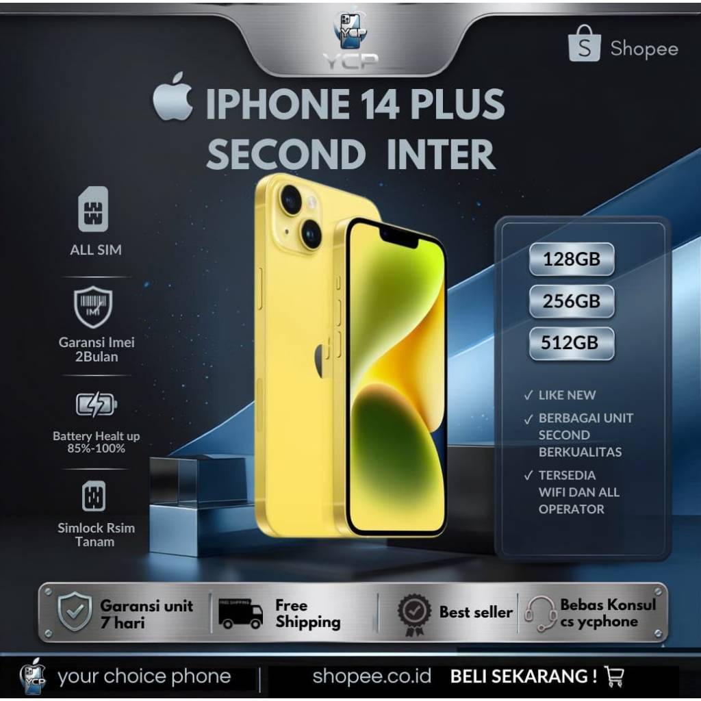 IP 14PLUS 128/256GB SECOND INTER ORIGINAL