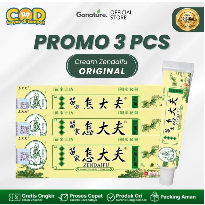 PAKETAN HEMAT 3 PCS ZVUDAlFU - 100% ORIGINAL Salep Cina Viral Cream Kulit Atasi Gatal- Gatal Seperti