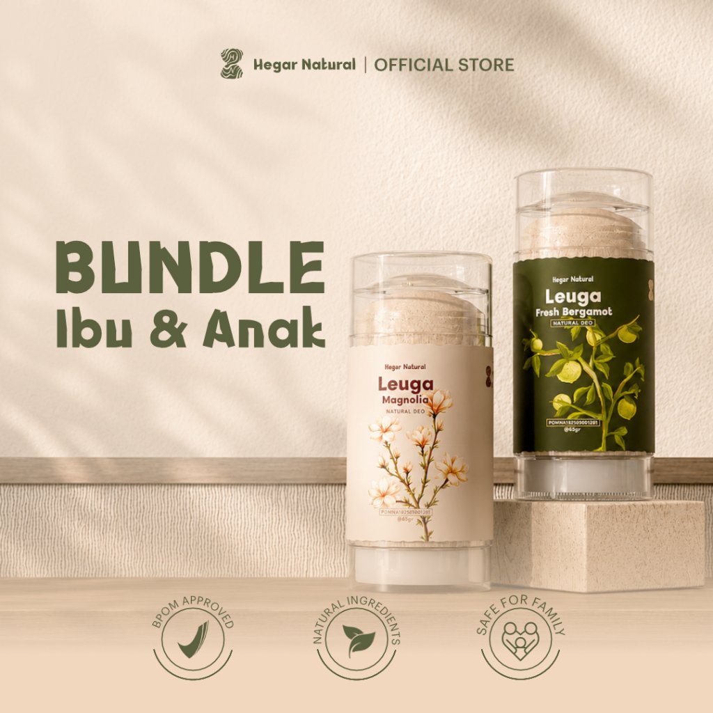Hegar Natural - Paket Leuga Natural Deodorant Stick 65g Ibu& Anak