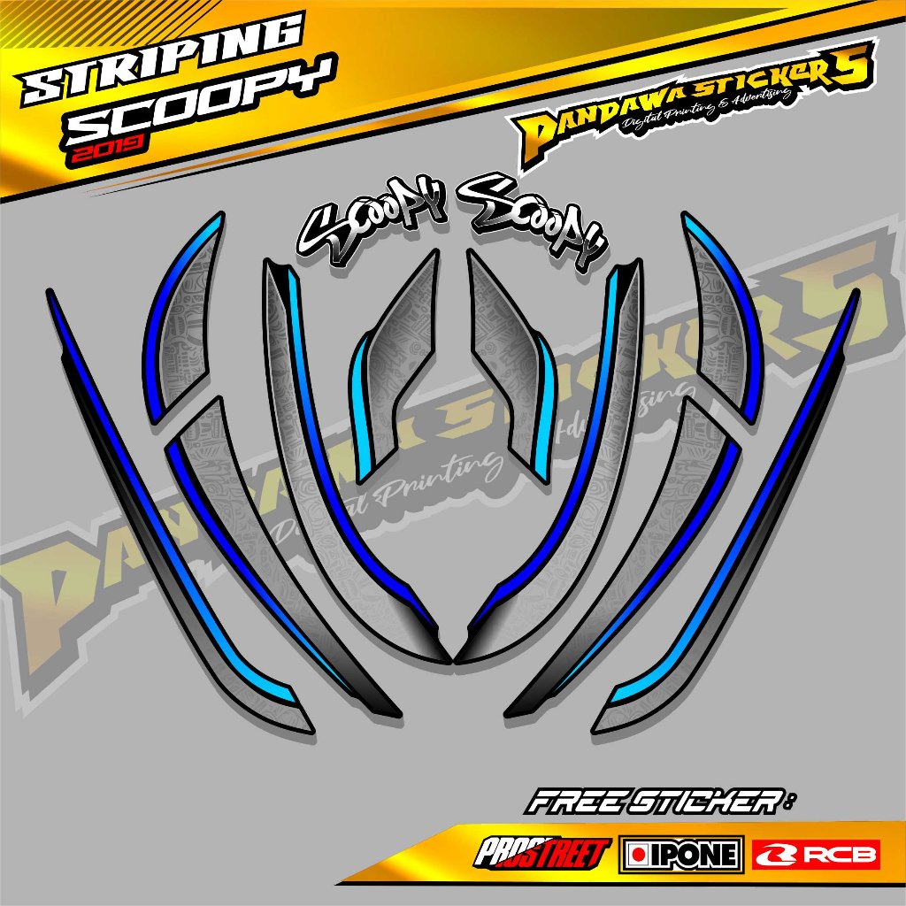 STRIPING VARIASI HONDA SCOOPY NEW 2019 / STICKER LIST VARIASI MOTOR SCOOPY NEW 2019